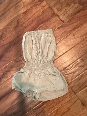 Toxik Tan Strapless One Piece Jumper Pocketed Size Small